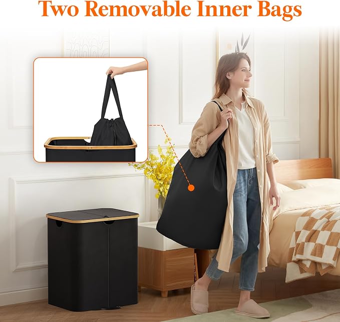 Lifewit 120L Double Laundry Hamper - Image 3