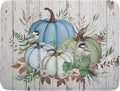 Fall Blue Pumpkin Dish Drying Mat 18x24 inch Autumn Harvest Dish Rack Mats by Giwawa