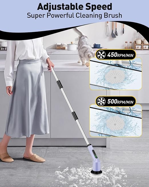 Electric Spin Scrubber for Bathroom, Shower Scrubber - Image 3