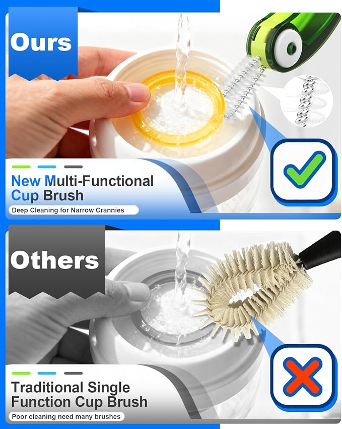 3 in 1 Cup Lid Cleaning Brush 3 PCS - Image 5