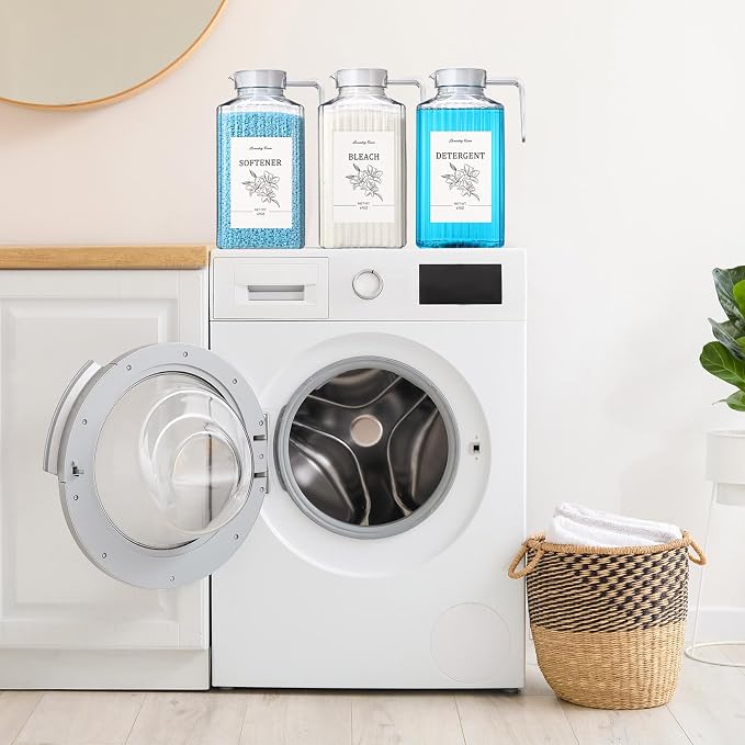 Potchen 3 Pack Laundry Detergent Dispenser Set, Fabric Softener Dispenser - Image 6