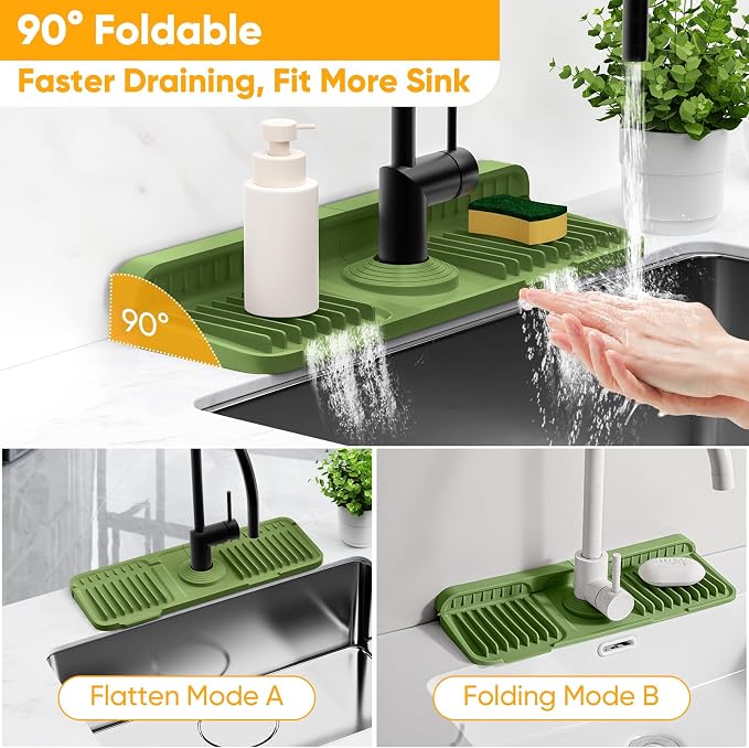 14.6 inch Faucet Mat for Kitchen Sink Splash GuardKitchen Sink Faucet Mat - Image 5