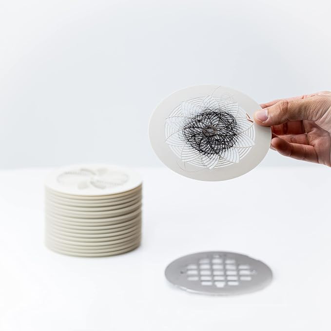 Disposable HairClaw 20 Pack | Flat Shower Drain Hair Catcher Strainer Trap | by HairClaw