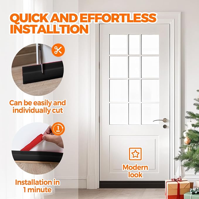 Holikme Under Door Draft Stopper 41inch Weather Stripping Door Seal - Image 6