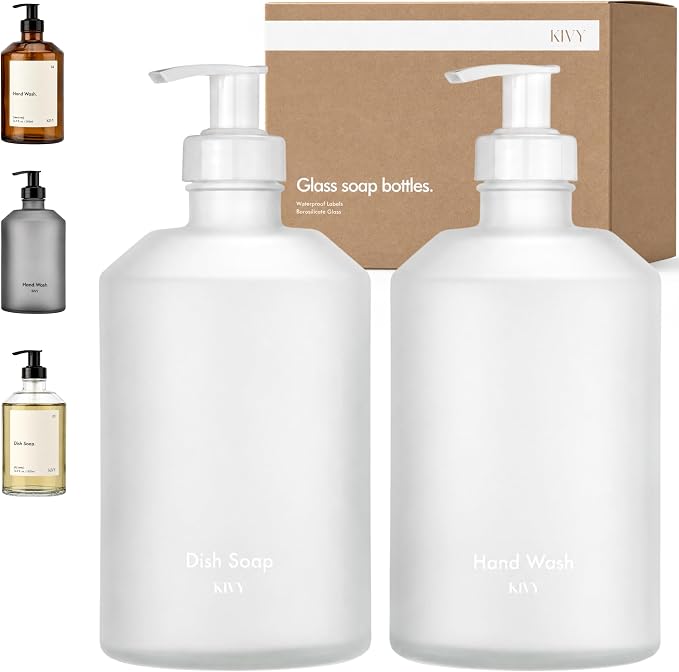 KIVY Glass Soap Dispenser Set by KIVY