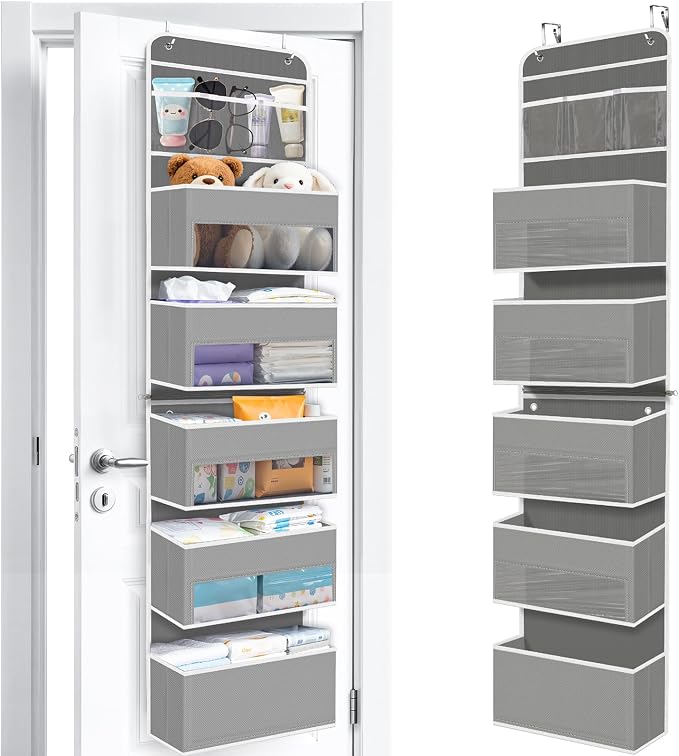 Over The Door Organizer Storage behind Door Hanging Organizer by WiseLife