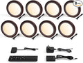 V4light LED Puck Lights, Smart Under Cabinet Lighting with Remote Control, Color Temperature Adjustable, Works with Alexa & Google Home, Plug-in Lights for Kitchen, Counter, Closet, Shelf (8 Pack)