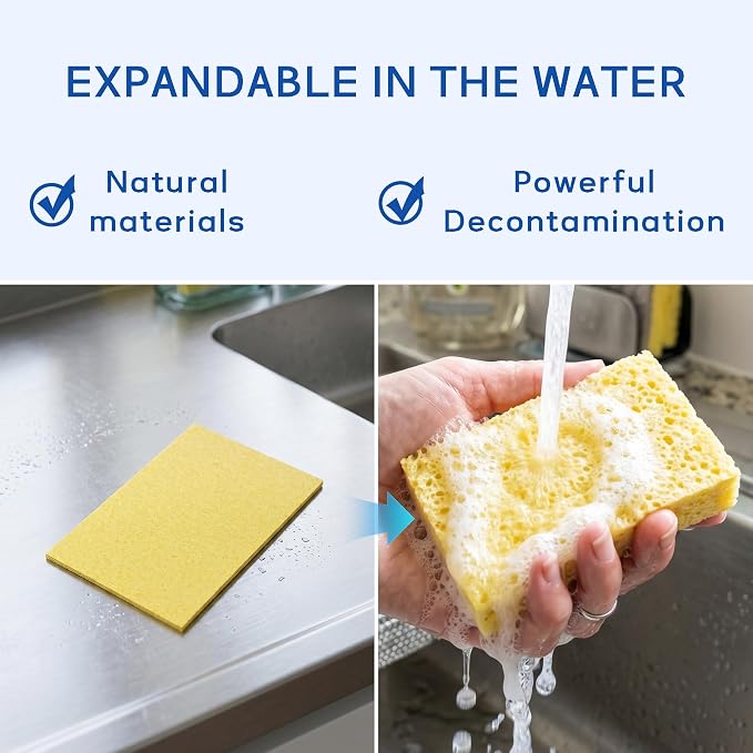 ARCLIBER 6 Pack Cellulose Scrub Sponges Non-Scratch Heavy Duty Kitchen | - Image 4