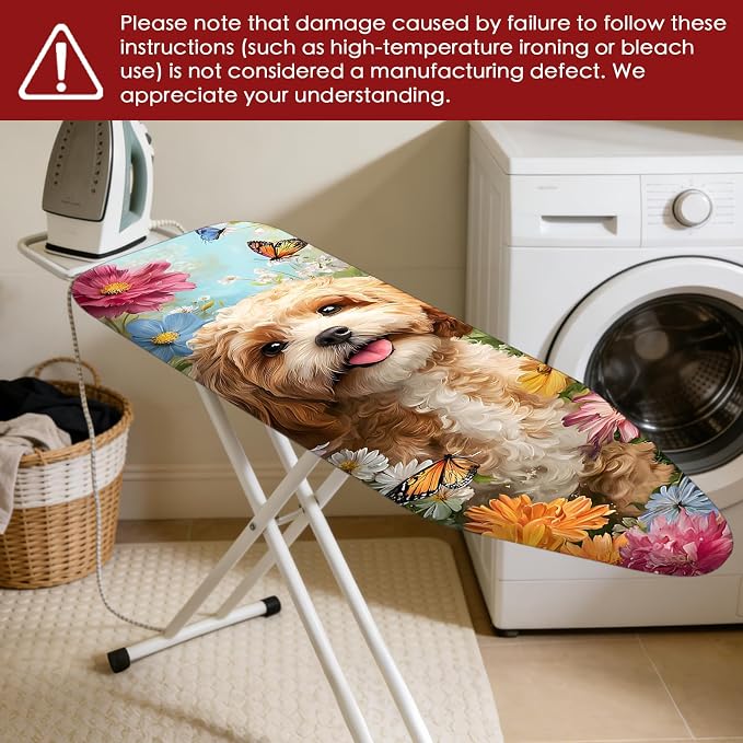 Nuxovilar Puppy Butterfly Ironing Board Cover 15x54 Needle Cotton - Image 7