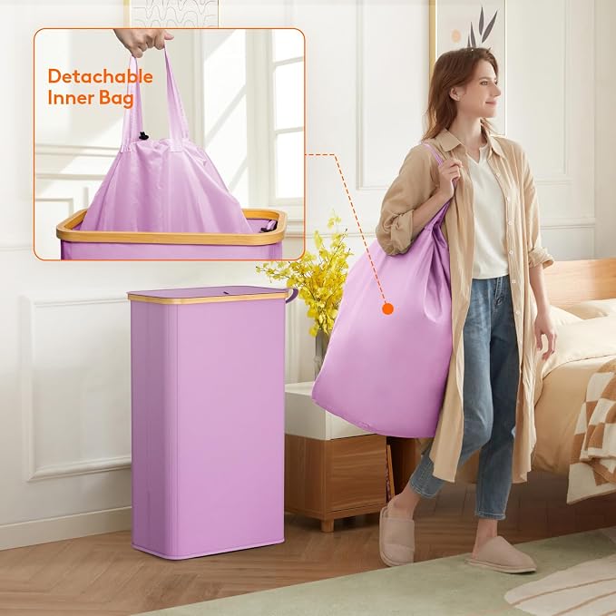 Lifewit 65L Slim Laundry Hamper - Image 4