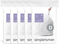 simplehuman Code D 100 Count Custom Fit Liners, Drawstring Kitchen Trash Bags by Unknown