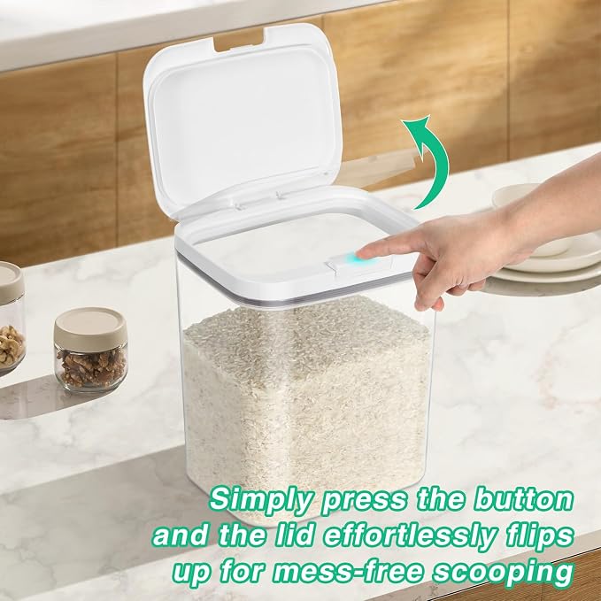 11 Lbs Rice Storage Container 5.8Qt Flour Sugar Containers - Image 3