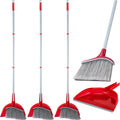 3 Pcs Broom and Dustpan Set, 54 Inch Indoor Angle Broom | Kitchen Cleaning by Meanplan