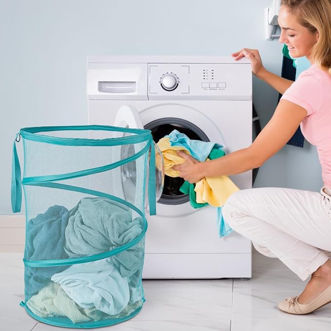 Seiritex Mesh Popup Laundry Hamper 115L Collapsible Laundry Basket No Lid Extra - Image 2