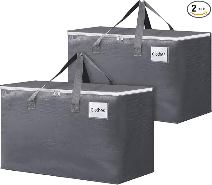 BlissTotes Large Moving Bags, Storage Bags, 125L-2 Pack | Moving Bags by BlissTotes