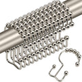 Gidse Shower Curtain Hooks, Sturdy Stainless Steel Double Sided Shower Hooks by Gidse