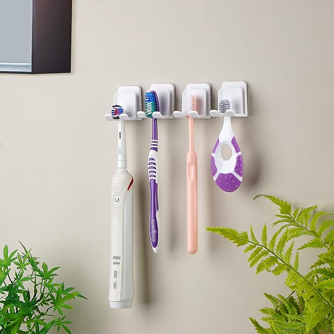 4 PCS Toothbrush Holder Wall Mounted - Image 4