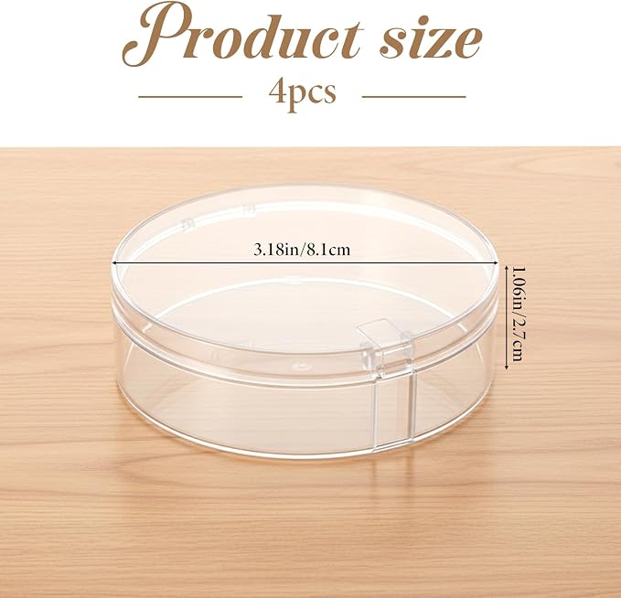 4pcs Cotton Round Holder Travel Case Travel Cotton Rounds Container Portable - Image 2
