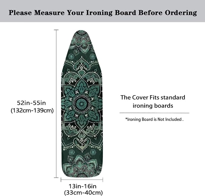 Boho Mandala Ironing Board Cover Heat Resistance & Resist Scorching Iron Board - Image 5