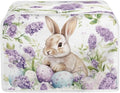 Easter Egg Bunny Print Toaster 2 Slice Cover Dust Fingerprint Protection Universal Size Kitchen Appliance Waterproof Cover