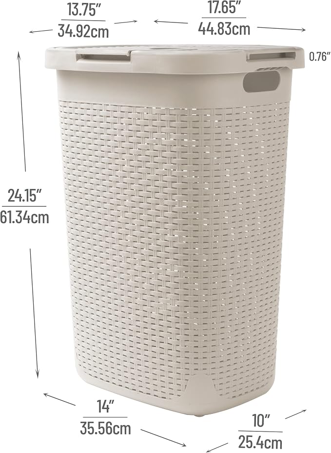 Mind Reader Tall Tapered Laundry Hamper - Image 3