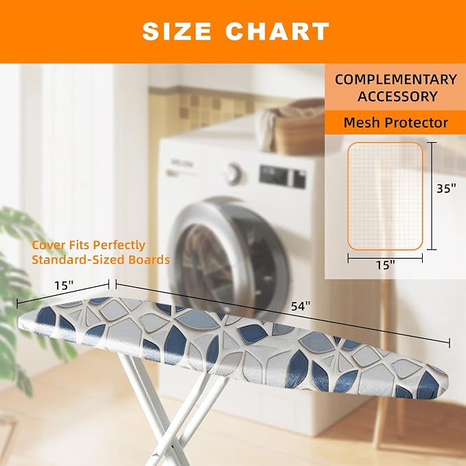 Ironing Board Cover 15x54 Inch- Standard Cotton Cover - Image 3