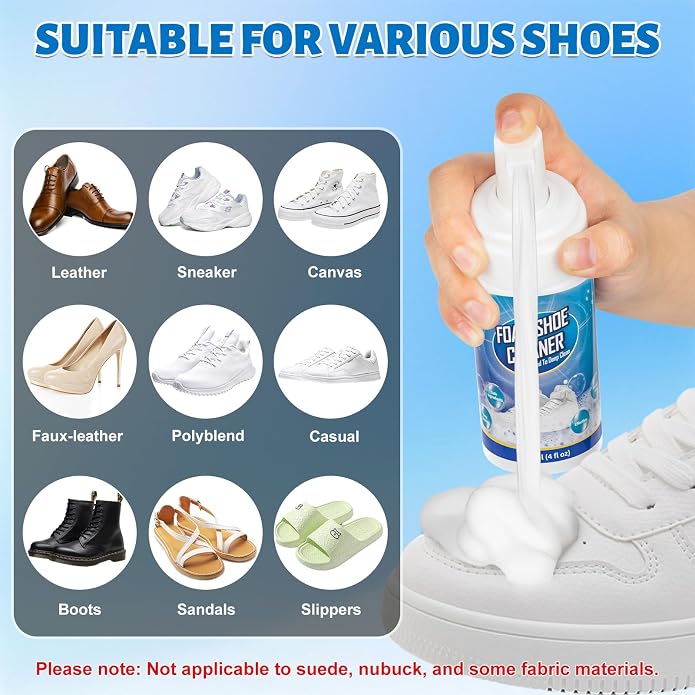 Jevvu Shoe Cleaner, Sneaker Cleaner Foam - Image 6
