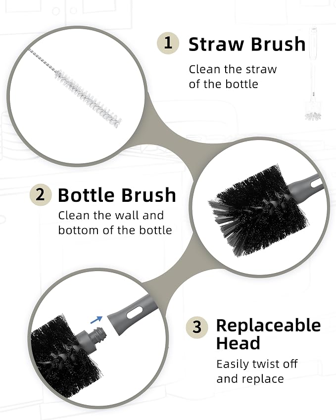 ROSEOK 2 in 1 Bottle Brush - Image 4
