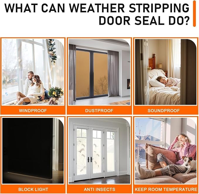 Black Rubber Weather Stripping Door Seal Strip, D Shape Door Rubber Weather - Image 4
