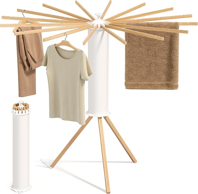 SONGMICS Clothes Drying Rack Foldable, Rotary Tripod Laundry Drying Rack by Unknown