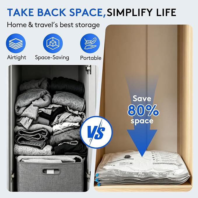 15+1 Packs Vacuum Bags for Travel - Image 2