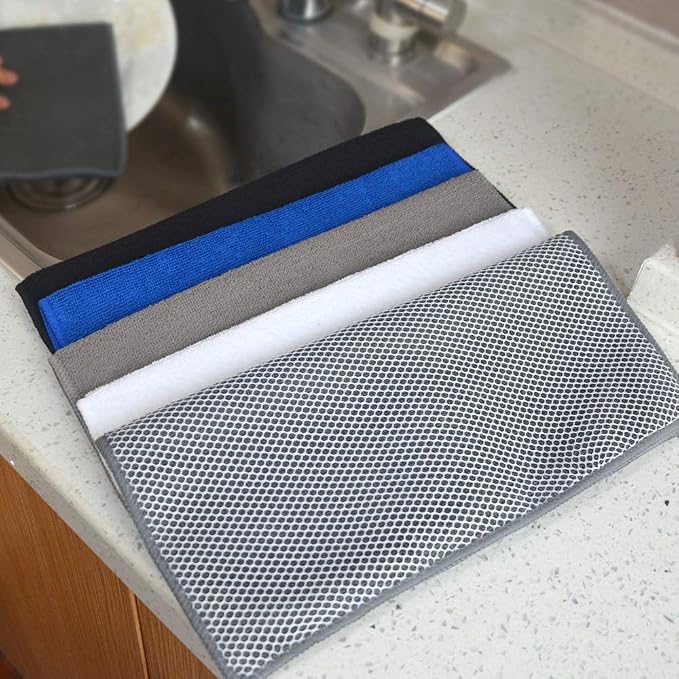 SINLAND Dish Cloth for Washing Dishes Kitchen Washcloth Cleaning Cloth - Image 2
