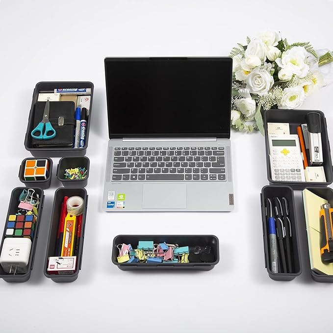 Kutesna 25PCS Interlocking Drawer Organizer, Plastic Desk Organizer Set | - Image 8
