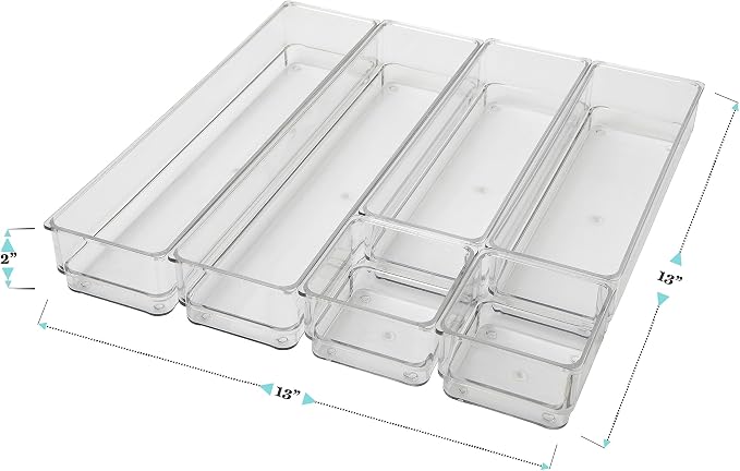 Martha Stewart Miles Stackable Desk Drawer Organizers - Image 7