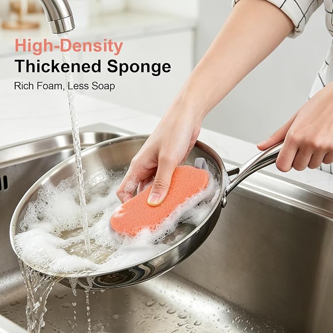 Kitchen Sponges for Washing Dishes, 1 Inch Thick Dual-Sided Dish Sponge | Non - Image 3