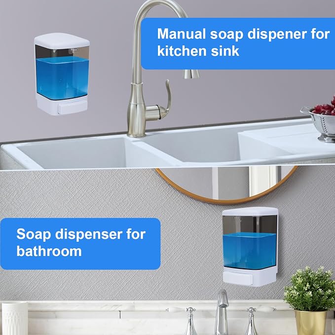 Soap Dispenser Wall Mount, 33.8oz/1000ml Commercial Hand Soap Dispenser - Image 5
