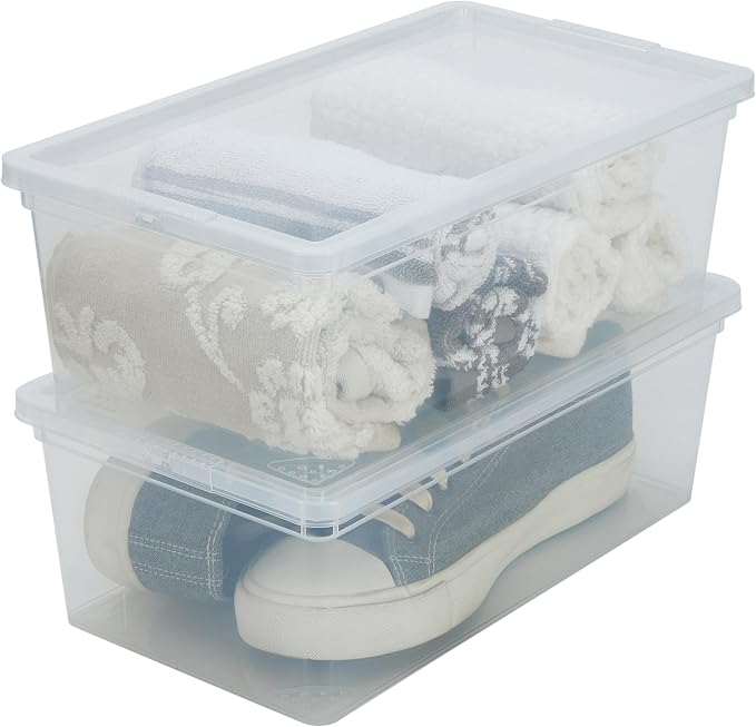 Simplify Storage Bins with Lids | Dimensions: 13.23"x 7.5"x 4.5" |6 Pack| - Image 2