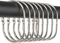 24 Pcs Shower Curtain Rings, Shower Curtain Hooks, Oval Snap Shower Rings by Goowin