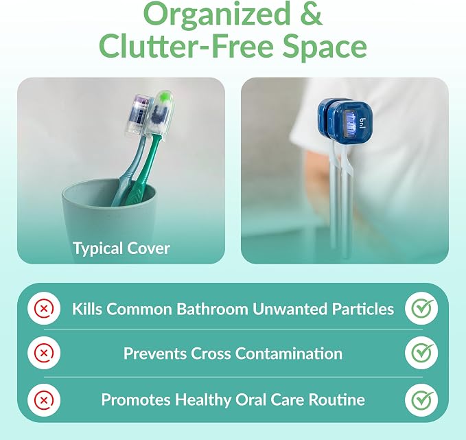UV-C Toothbrush Sanitizer and Holder – Wall Mounted, Rechargeable, 30-Day - Image 6