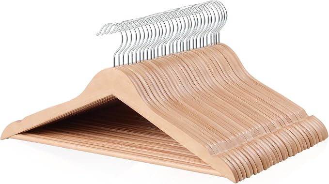Amazon Basics Wood Suit Clothes Hangers by AmazonBasics