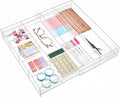 Briwooody Clear Acrylic Drawer Organizer Expandable, 7 Compartments, Medium | by Briwooody