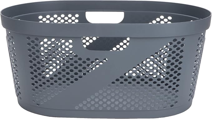 Mind Reader 40L Laundry Basket, Clothes Hamper, Premium Wicker Design - Image 6