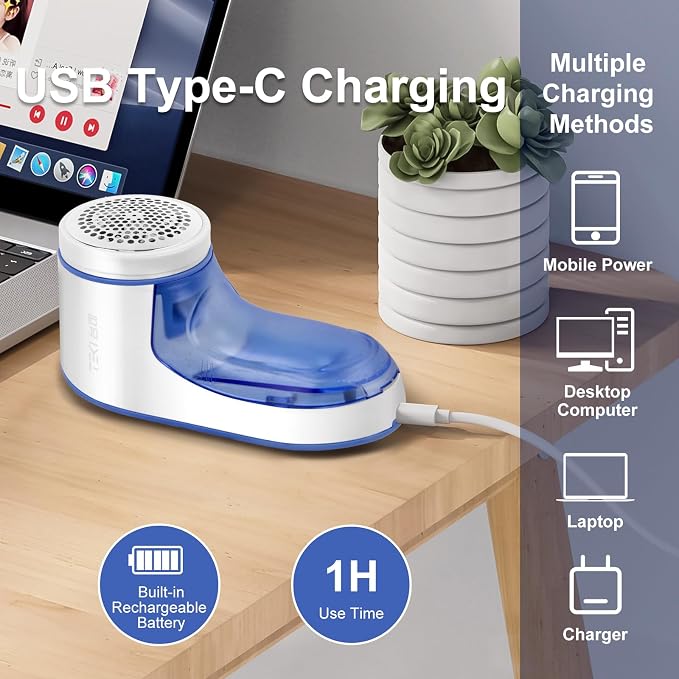 Fabric Shaver, Lint Remover for Clothes Rechargeable Clothes Shaver Pill Remover - Image 3