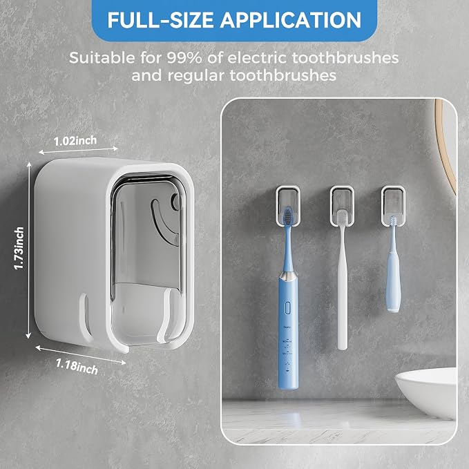 MOPMS Single Slot Toothbrush Holders Wall Mounted - Image 5