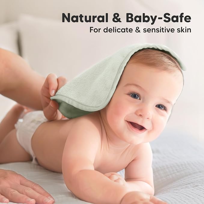 6-Pack Baby Washcloths, Soft Absorbent Washcloths - Image 5