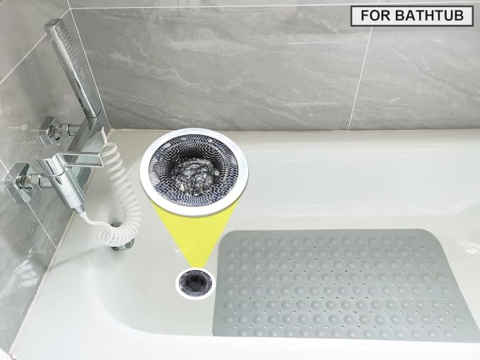 Seatery 2.75" Top / 1.0" Basket Bathtub Drain Strainers, Bathroom Sink Strainers - Image 4