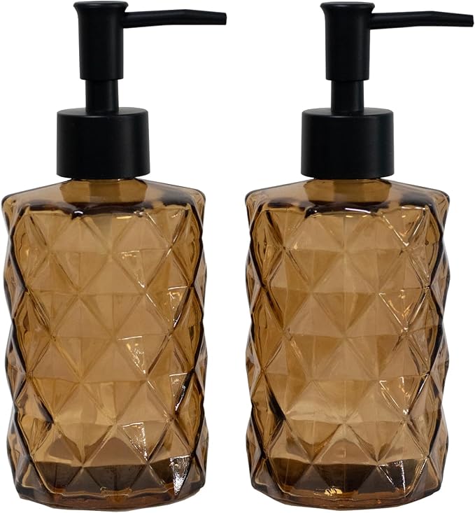 YYTSGG Brown Glass Soap Dispenser by YYTSGG