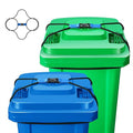 Trash Can Locks for Animals - 2PCS Garbage Can Lid Locks with Heavy Duty Bungee for Raccoons Proof,Bears Proof and Wind-Resistant for 30-45 Gallon Cans
