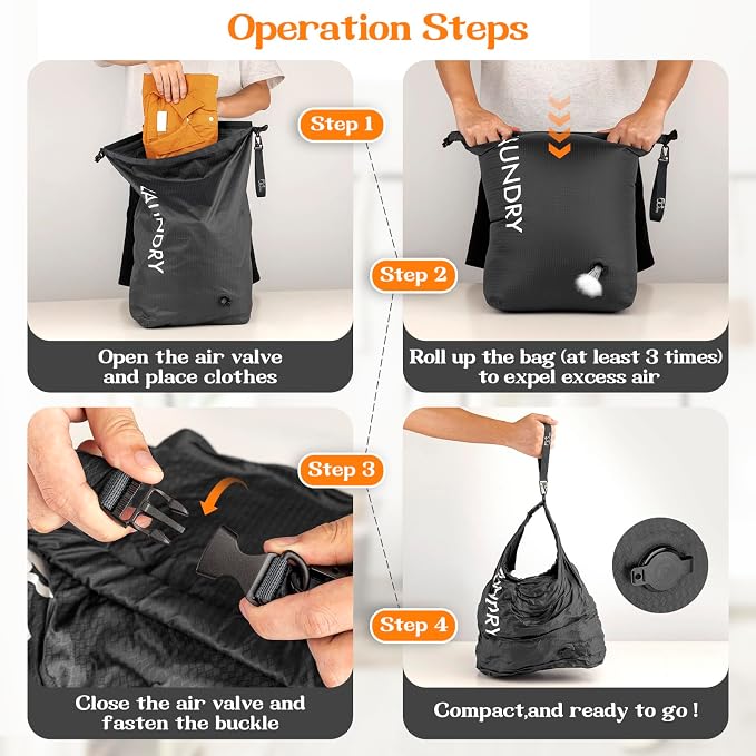 Compression Laundry Bag, Waterproof Travel Storage - Image 6
