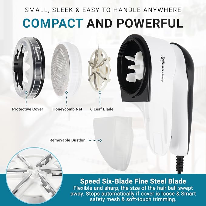 Power Corded Electric Fabric Shaver | No Battery, Pilling & Fuzz Remover - Image 6
